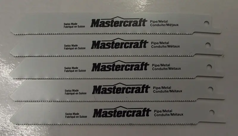 Mastercraft Bi-Metal Reciprocating Blades — 6″, 18 TPI, Swiss-Made, 5-Pack
