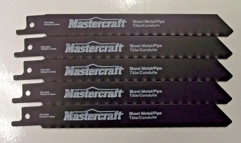 Mastercraft by Bosch 6-Inch Reciprocating Saw Blades — 24 TPI, 5-Pack