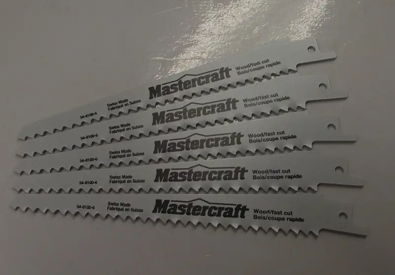 Mastercraft by Bosch Reciprocating Saw Blades – Bi-Metal, 6″ × 6 TPI, 5-Pack (16-30230)