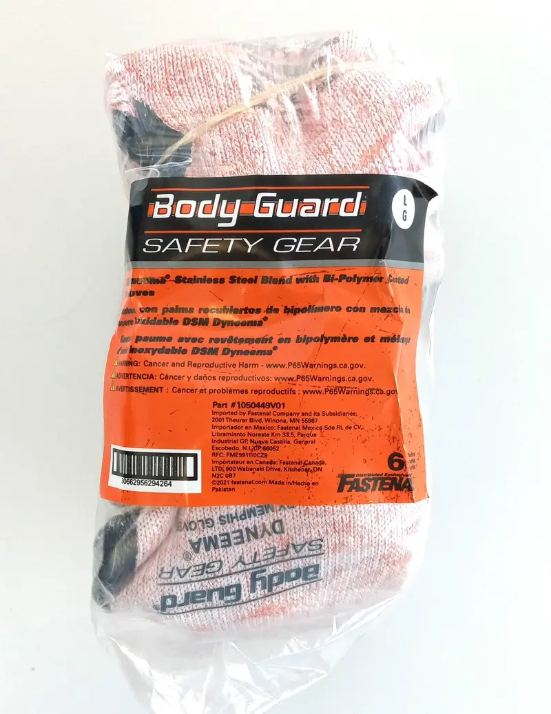 MCR Safety Body Guard Cut-Resistant Gloves – Stainless Steel Fiber Blend, 6-Pair Pack