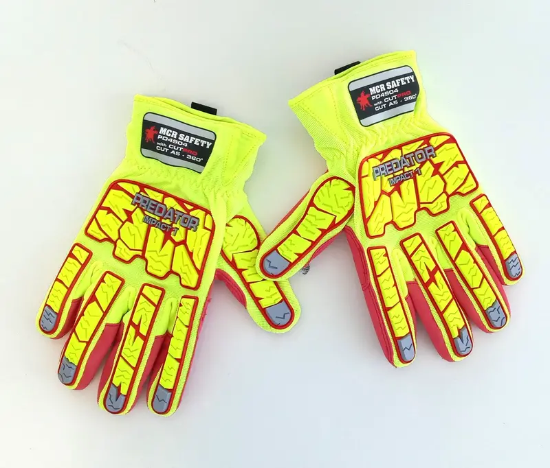 MCR Safety Predator Mechanics Gloves – Cut Level A5, Hyper Max Protection, XL Size