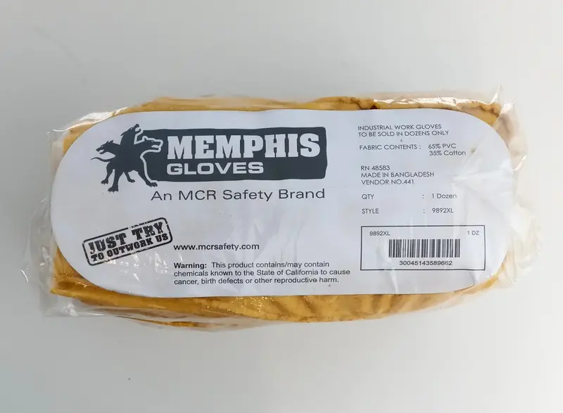 MCR Safety Whizzbee® Gauntlet Work Gloves – Lined, Extra-Large, 1-Dozen Pack (Model 9892XL)