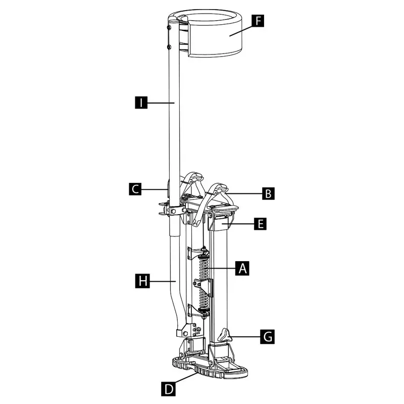 Metaltech BuildMan Drywall Stilts Replacement Parts Kit