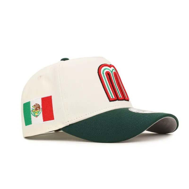 Mexico WBC Adjustable Snapback – Dark Green & Gray UV Flag 9Forty A-Frame