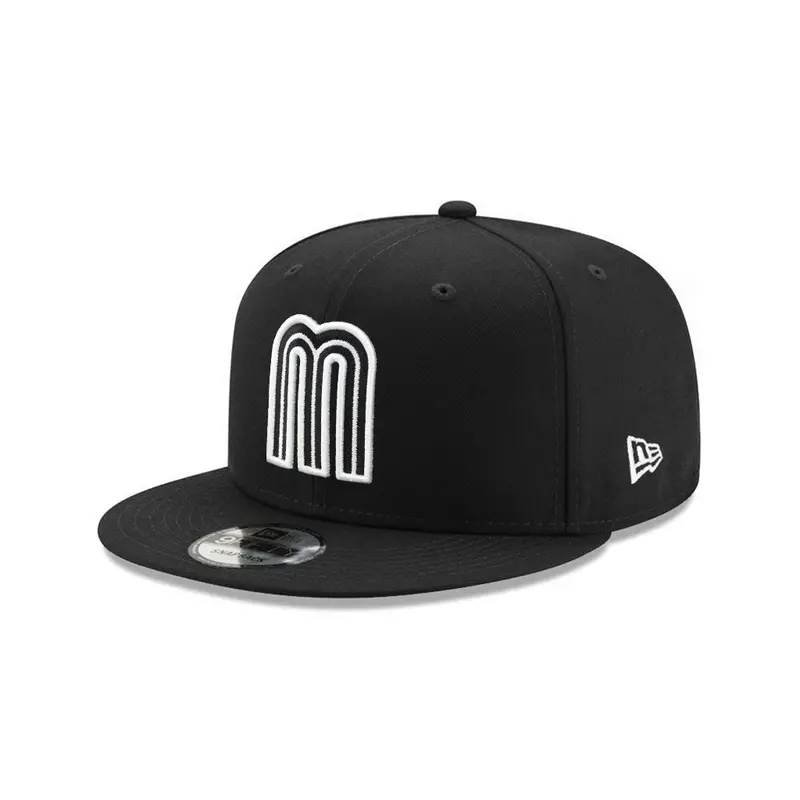 Mexico World Baseball Classic Black-and-White 9Fifty Snapback Cap
