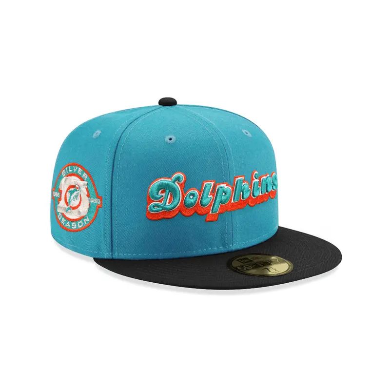 Miami Dolphins 25th Anniversary Teal & Black SP 59Fifty Fitted Cap