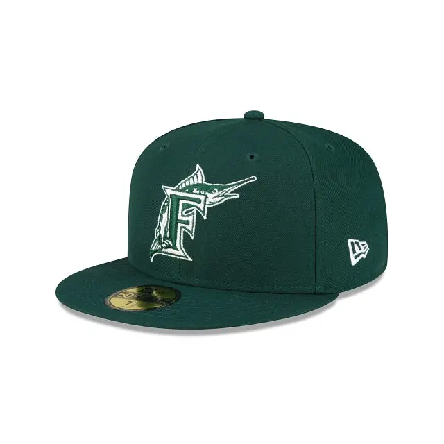 Miami Marlins Dark Green 59Fifty Fitted Cap (Formerly Florida Marlins)