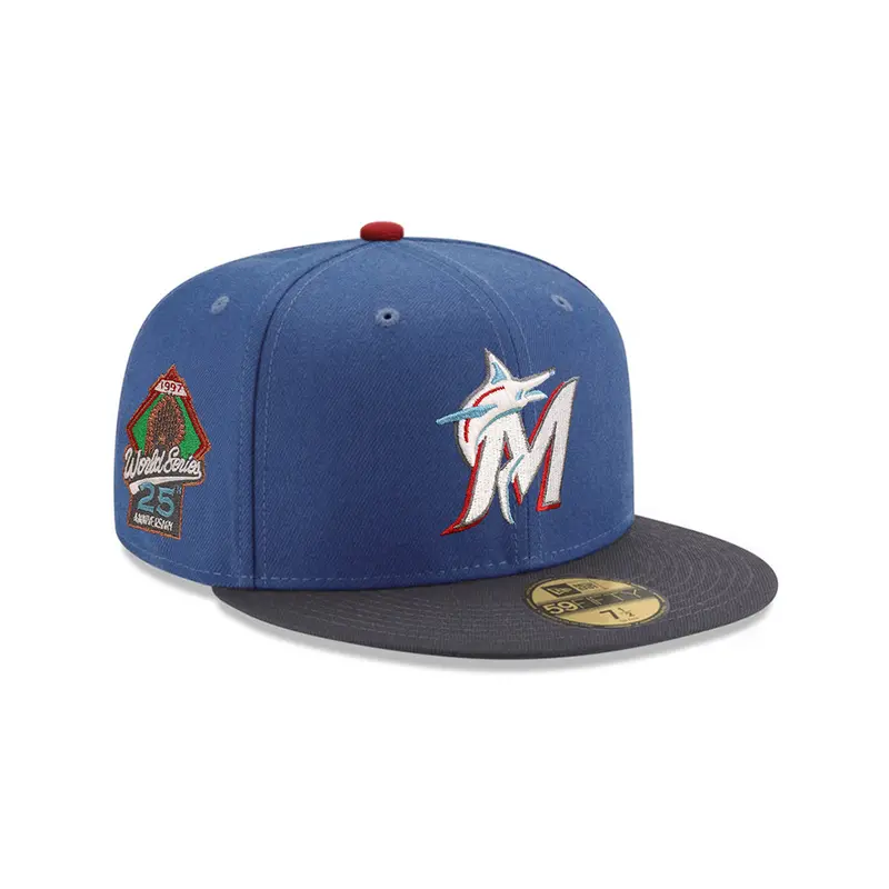 Miami Marlins Indigo & Graphite Two-Tone 1997 World Series 59Fifty Fitted Cap