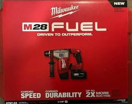 Milwaukee 0757-22 M28 FUEL Cordless Rotary Hammer – Brushless Motor