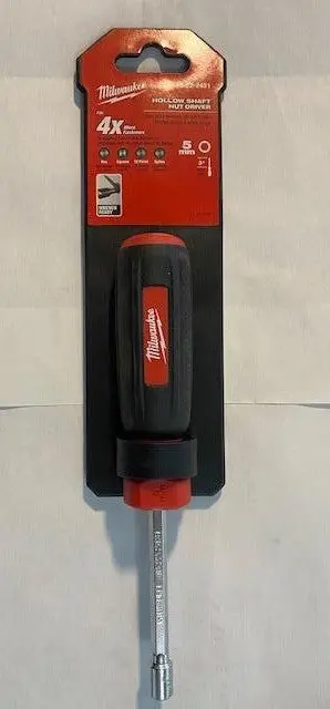 Milwaukee 48-22-2431 Hollow-Shaft Nut Driver – 5mm Hex, Precision Fit for Tight Spaces