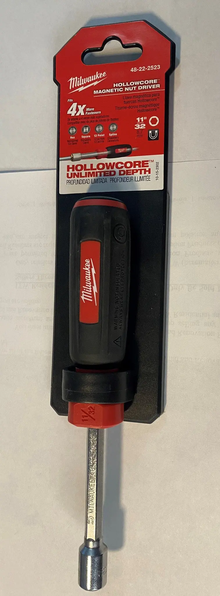 Milwaukee 48-22-2523 11/32″ HollowCore Magnetic Nut Driver