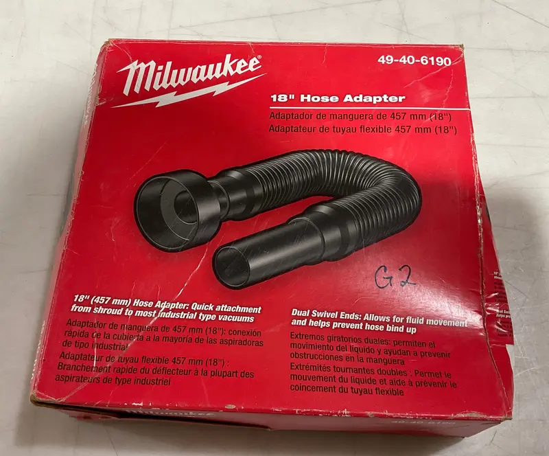 Milwaukee 49-40-6190 Grinder Dust Shroud Hose Adapter — 18″, Fits #B17 Systems