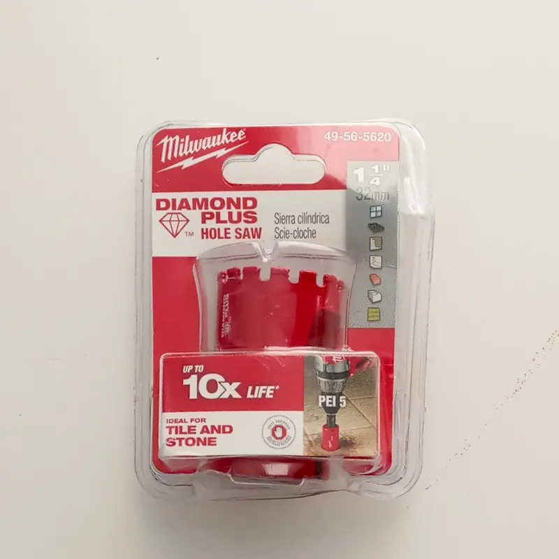 Milwaukee 49-56-5620 1-1/4″ Diamond-Coated Hole Saw – For Tile, Stone & Concrete