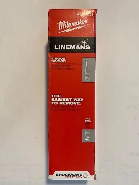 Milwaukee 49-66-5132 Shockwave J-Hook Socket – Lineman-Specific, Quick-Connect Profile