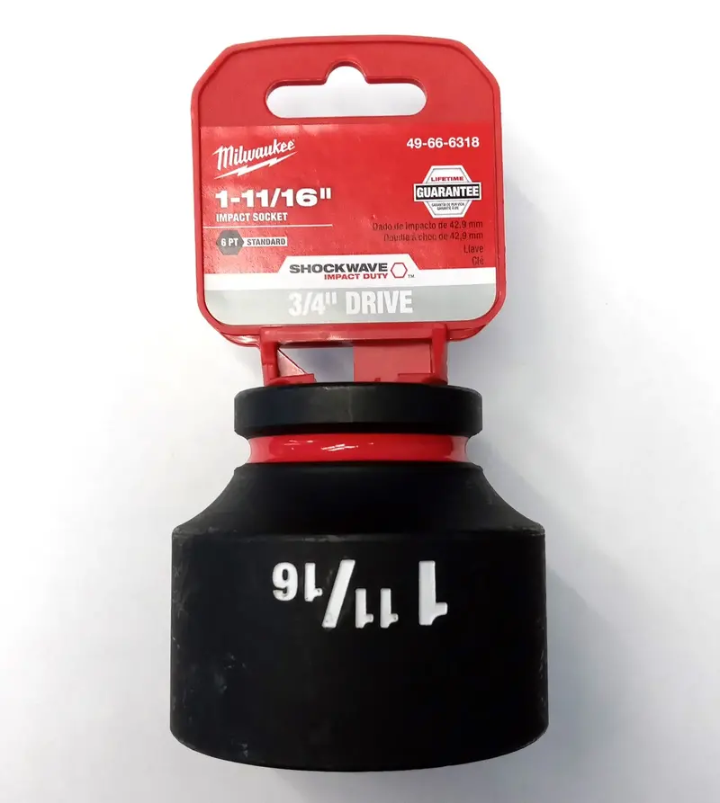Milwaukee 49-66-6318 3/4″ Drive 1-11/16″ Impact Socket – 6-Point Hex
