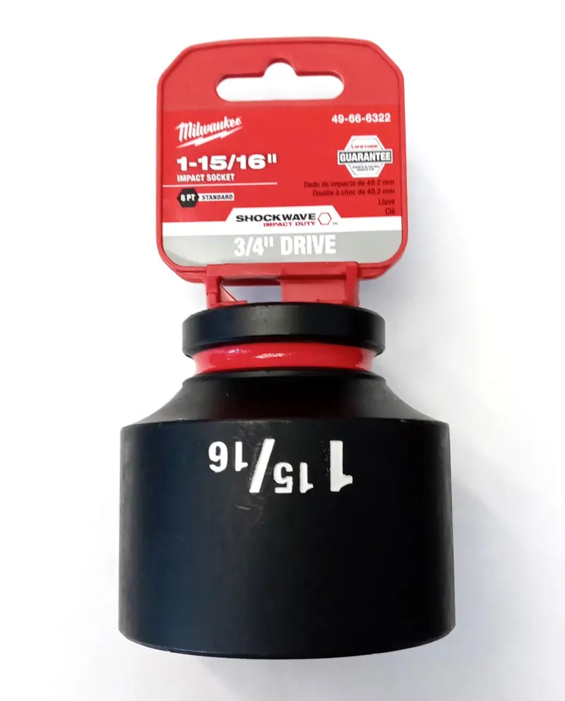Milwaukee 49-66-6322 3/4″ Drive 1-15/16″ Standard Impact Socket – 6-Point