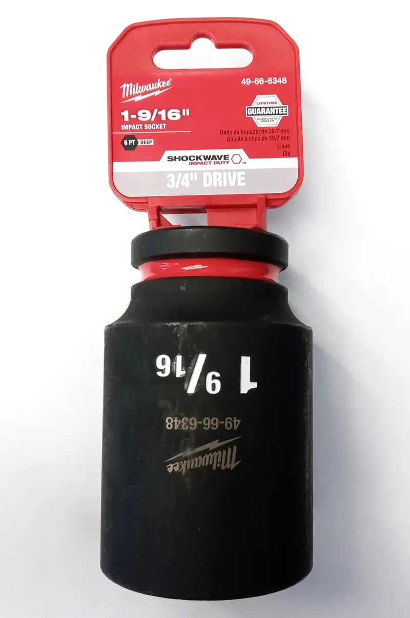 Milwaukee 49-66-6348 3/4″ Drive 1-9/16″ Deep Impact Socket – 6-Point Design