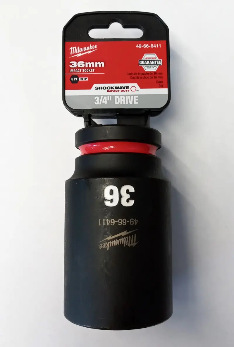 Milwaukee 49-66-6411 3/4″ Drive 36mm Deep Hex Impact Socket – 6-Point