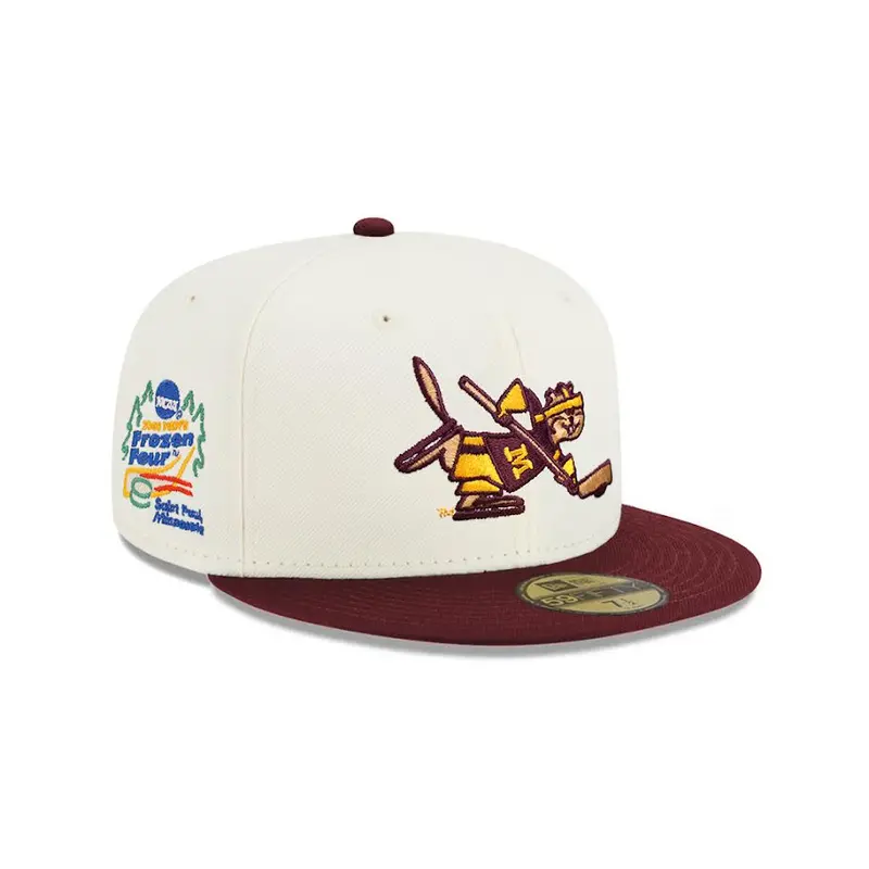 Minnesota Golden Gophers Maroon Chrome NCAA Frozen Four 2002 Fitted Hat
