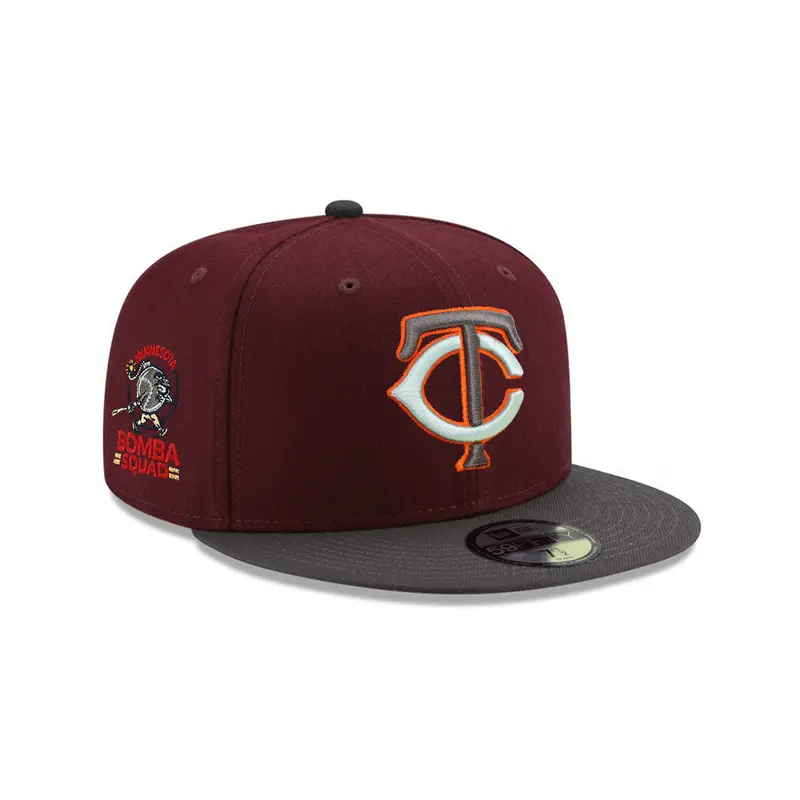 Minnesota Twins Maroon & Graphite Bomba Squad SP 59Fifty Fitted Cap