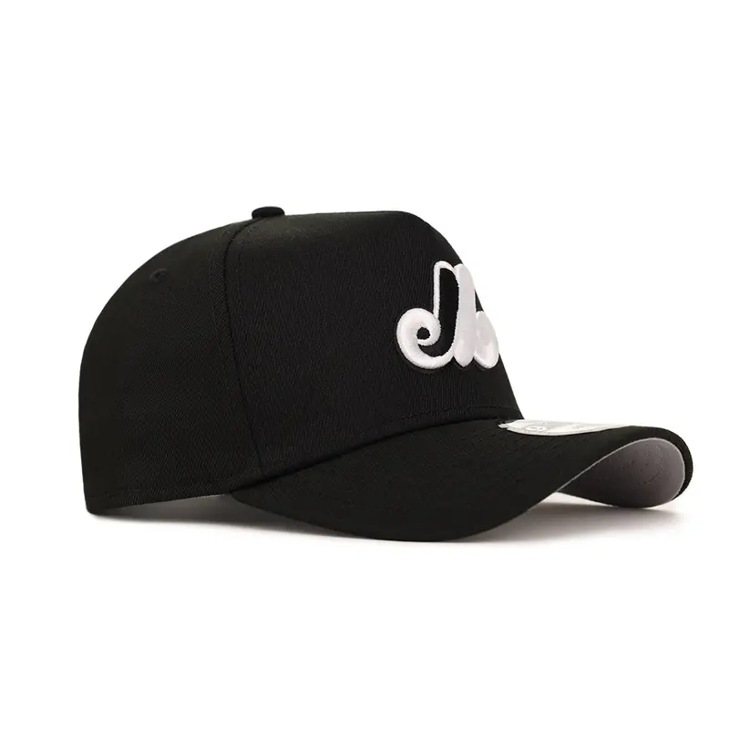 Montreal Expos Black-and-White 9Forty A-Frame Snapback Hat