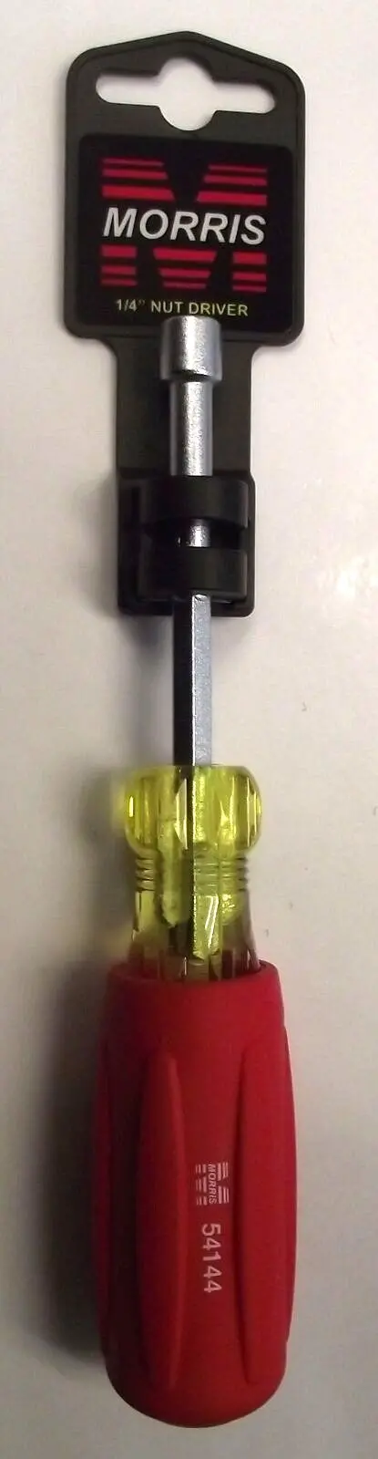 Morris Hex Nut Driver – 1/4″ x 7″ SAE, Cushion-Grip Handle for Tight Spaces