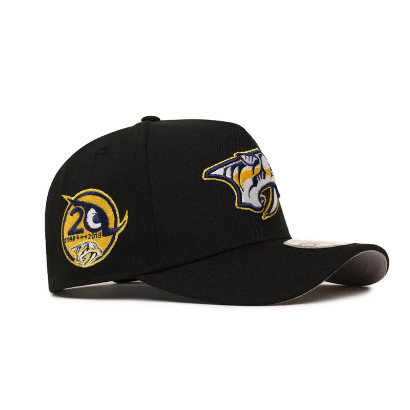 Nashville Predators 20th Anniversary Black Snapback – NHL A-Frame 9Forty Hat