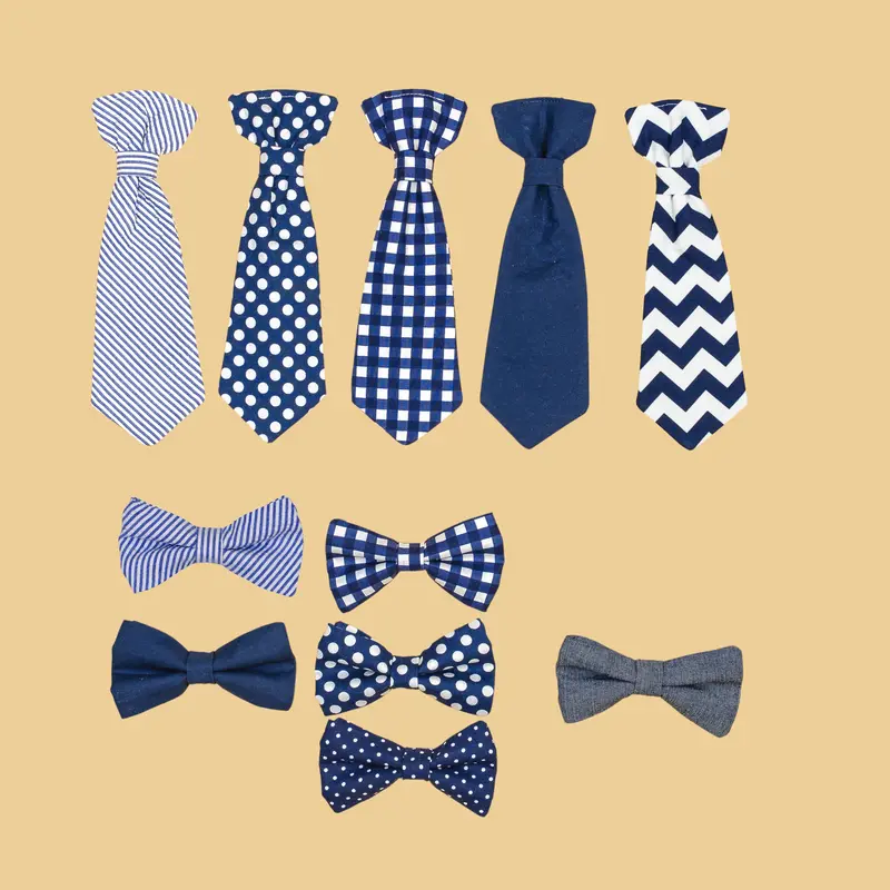 Navy Snap-On Bowtie for Infants
