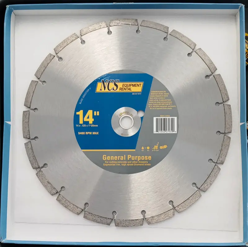 NCS General-Purpose 14-Inch Diamond Saw Blade for Masonry & Concrete