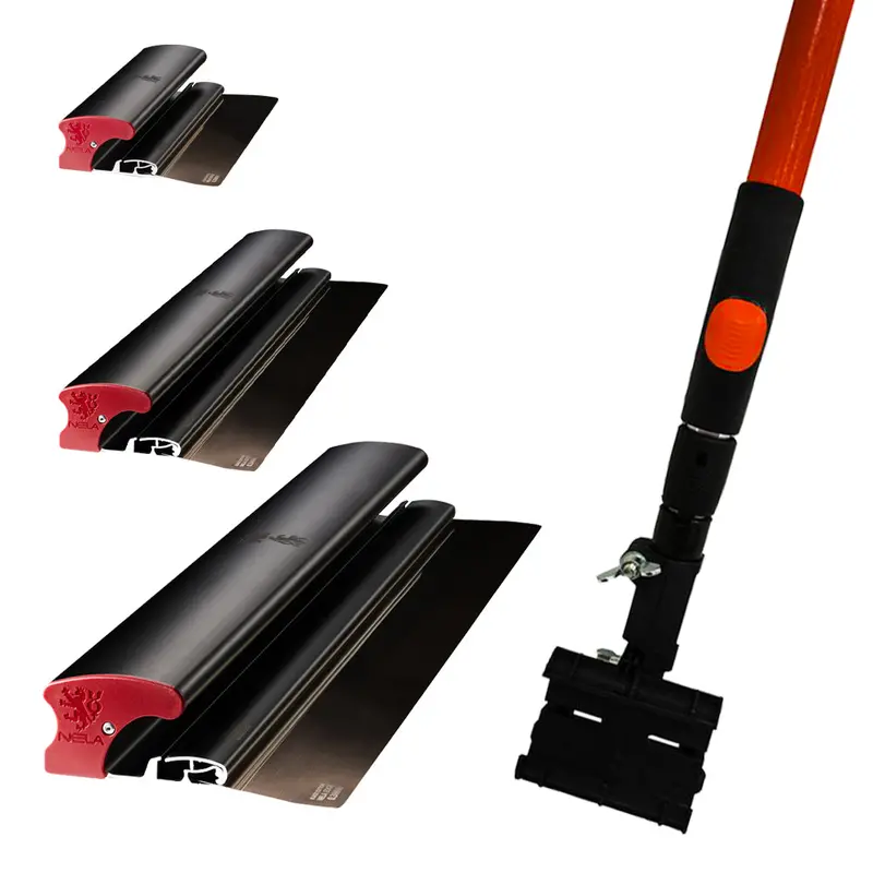 Nela Edge Black Edition Drywall Finishing Blade Set with Telescoping Handle
