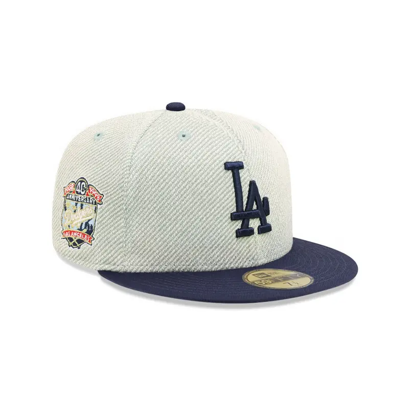 New Era LA Dodgers Terry Heather Navy & Black 40th Anniversary 59Fifty Fitted Cap