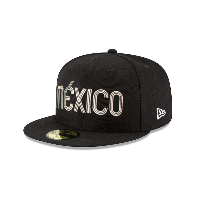 New Era Mexico Black-on-White Cap – 59Fifty Fitted