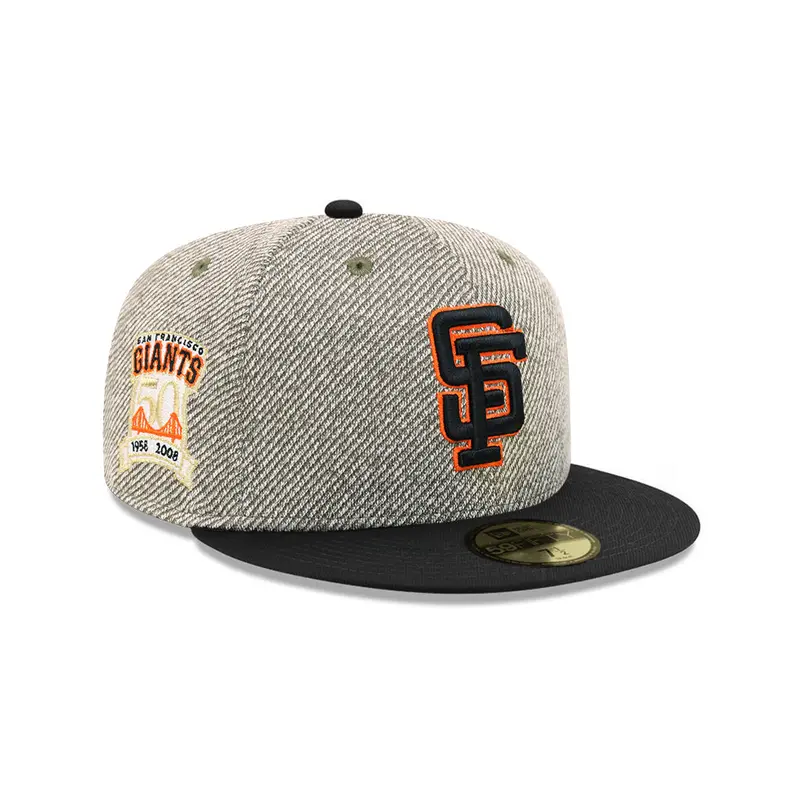 New Era SF Giants Terry Heather Black & Gray 50th Anniversary 59Fifty Fitted Cap