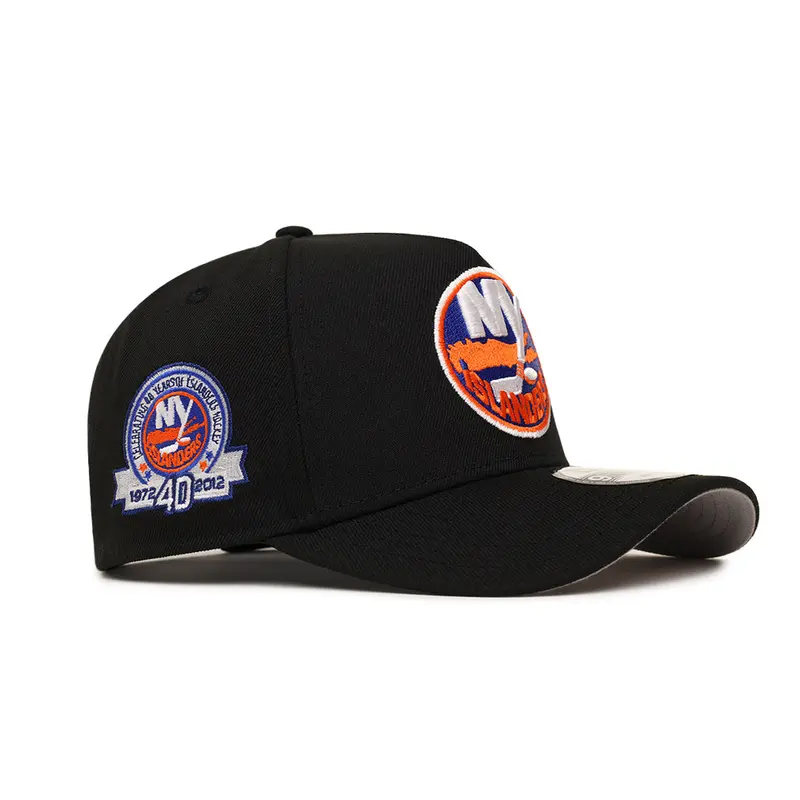 New York Islanders 40th Anniversary Black Snapback – NHL A-Frame 9Forty Cap