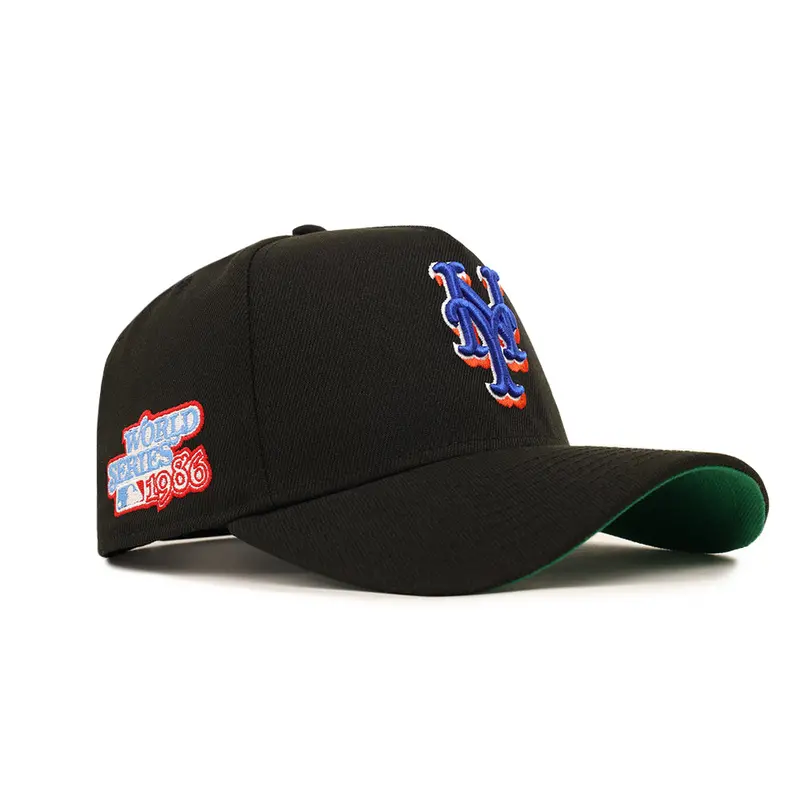 New York Mets 1986 World Series Champion Black 9Forty A-Frame Snapback