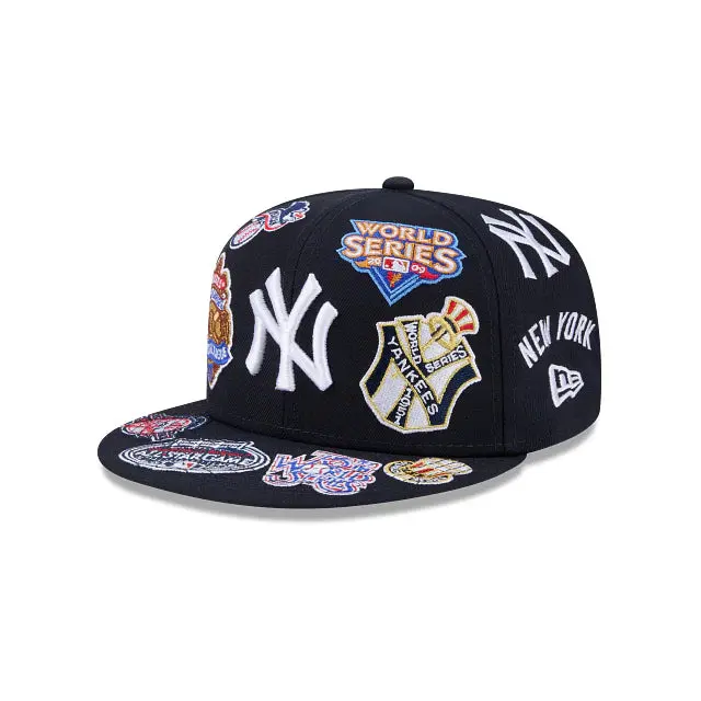 New York Yankees Team-Color All-Over Design 59Fifty Fitted Cap