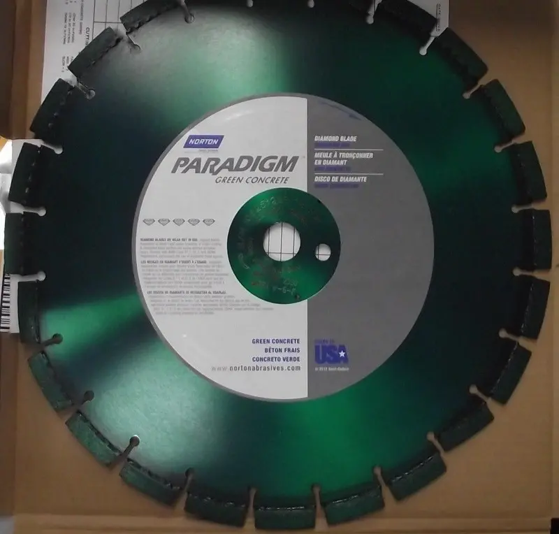 Norton Paradigm 14-Inch Cured Concrete Diamond Saw Blade – USA-Made
