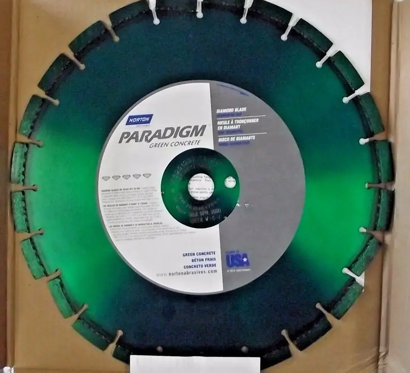 Norton Paradigm 70184647644 14-Inch Cured Concrete Diamond Blade – USA-Made
