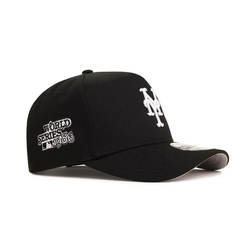 NY Mets 1986 World Series Black-on-White Special Edition 9Forty A-Frame Snapback