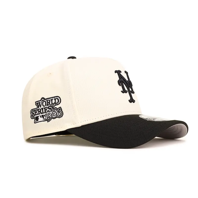 NY Mets 1986 World Series Chrome-Black Two-Tone 9Forty A-Frame Snapback