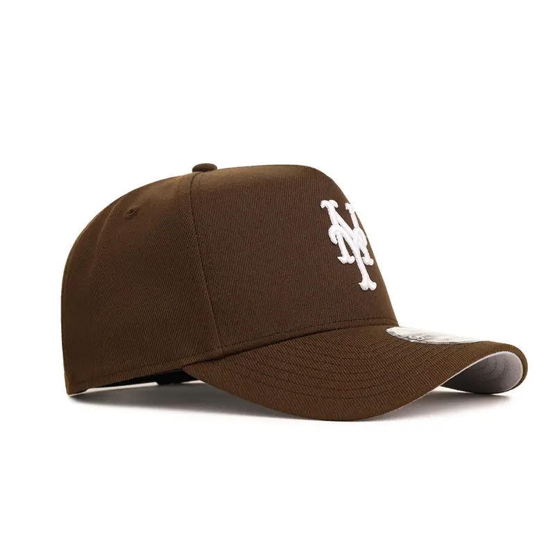 NY Mets Brown-on-White 9Forty A-Frame Snapback
