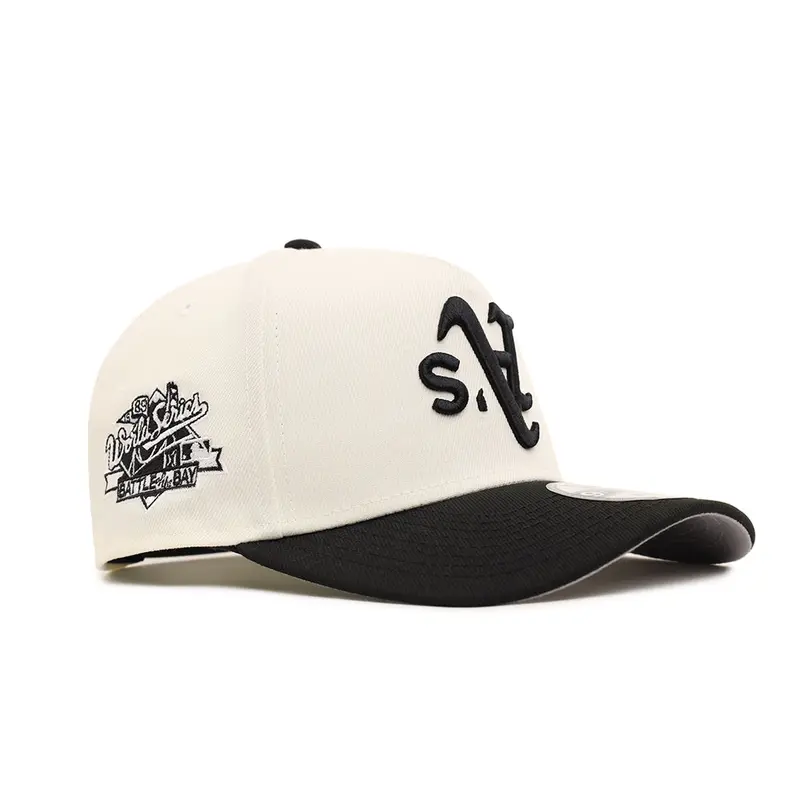 Oakland Athletics 1989 World Series SP 9Forty A-Frame – Upside-Down Chrome Black Two-Tone