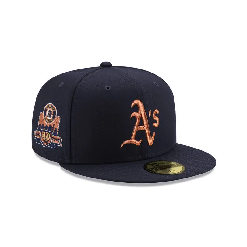 Oakland Athletics 40th Anniversary Navy & Copper 59Fifty Fitted Cap