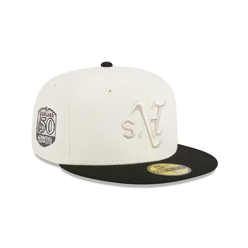 Oakland Athletics 50th Anniversary Chrome-Black Dual-Tone SP 59Fifty Cap