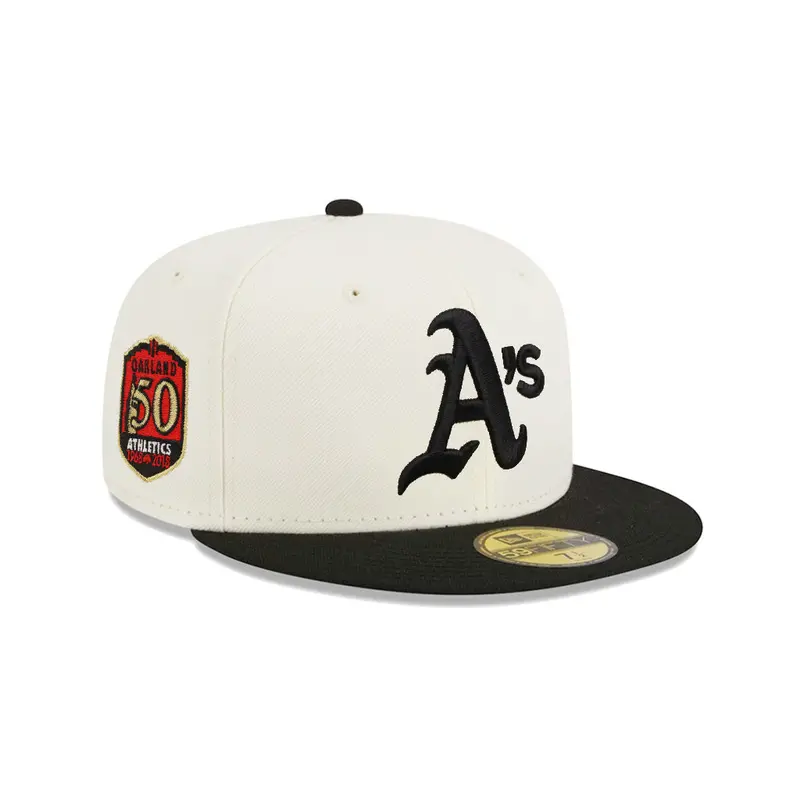 Oakland Athletics 50th Anniversary Chrome-Black Two-Tone 59Fifty Fitted Cap