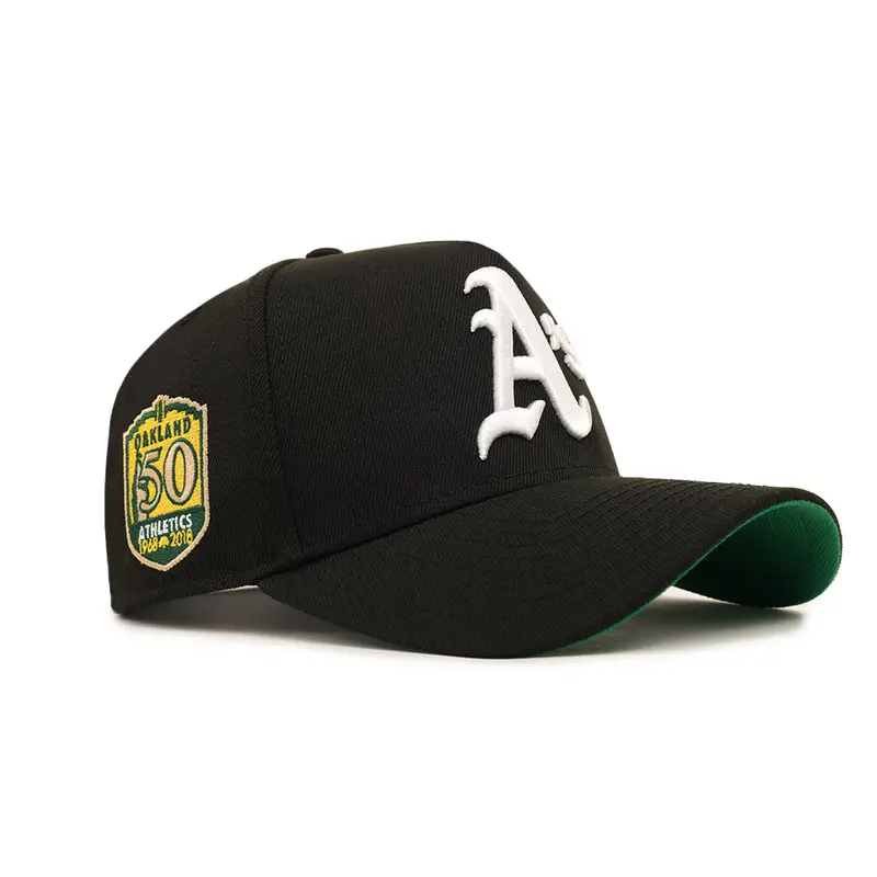 Oakland Athletics Golden Jubilee Black 9Forty A-Frame Snapback