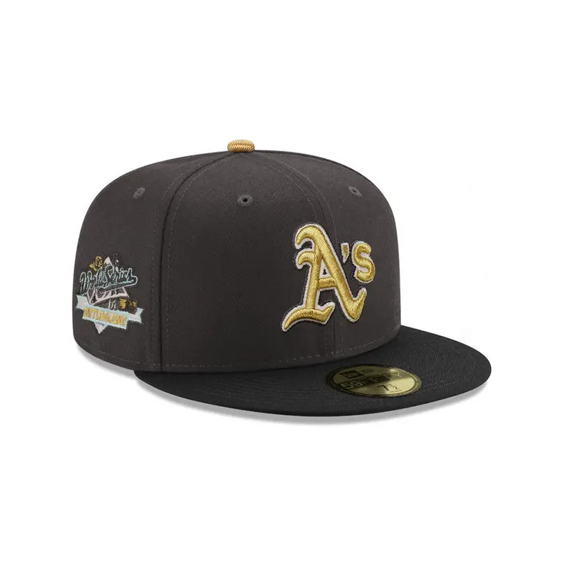 Oakland Athletics Graphite & Black 1989 World Series Championship 59Fifty Fitted Cap
