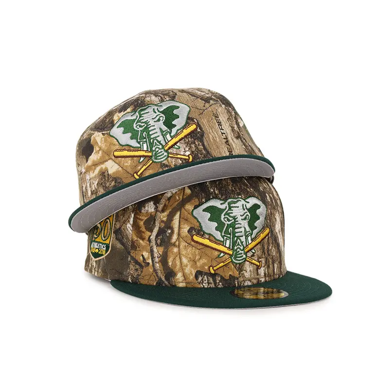 Oakland Athletics Real Tree Green 50th Anniversary 59Fifty Fitted Cap