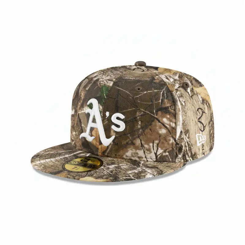 Oakland Athletics Realtree Camo White 59Fifty Fitted Cap