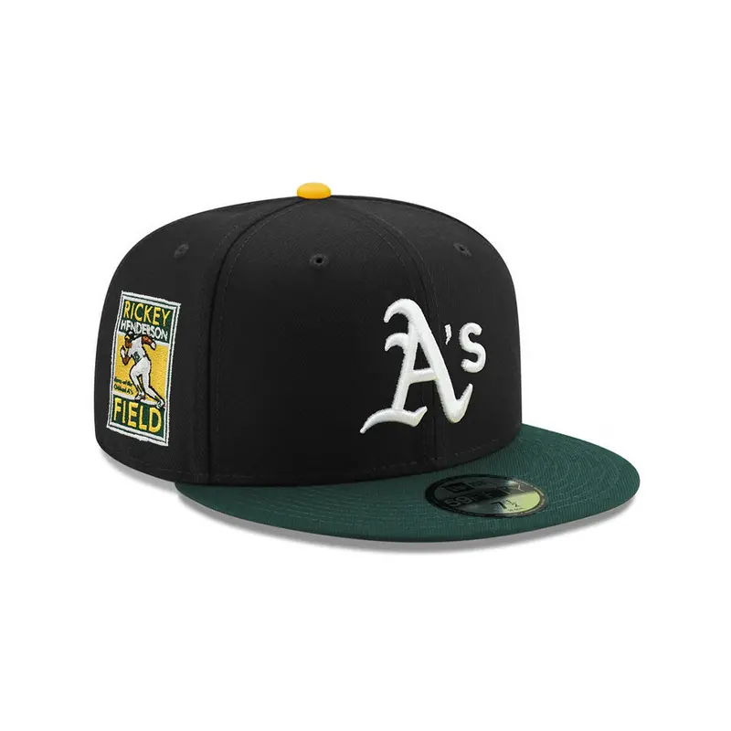 Oakland Athletics Rickey Henderson Dual-Tone Black/Green SP 59Fifty Fitted Cap